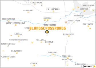 map of Blands Crossroads
