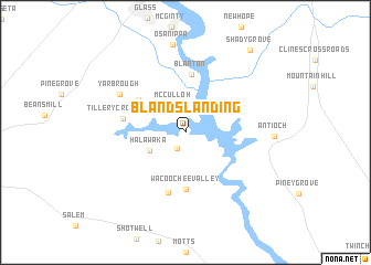 map of Blands Landing