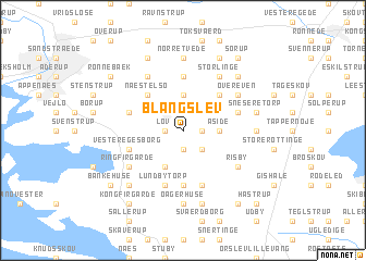 map of Blangslev