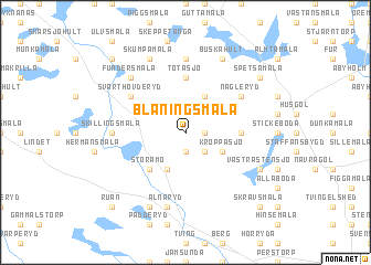 map of Blåningsmåla