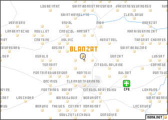 map of Blanzat