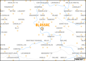 map of Blassac