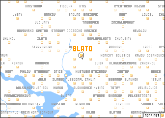 map of Bláto