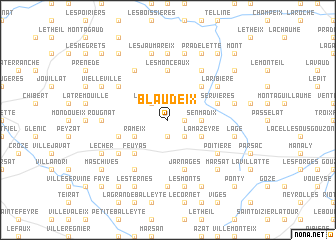 map of Blaudeix