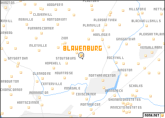 map of Blawenburg