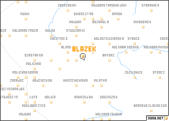 map of Błażek
