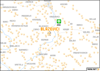 map of Blaževići