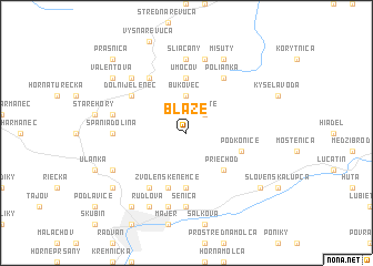 map of Bláže