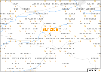 map of Blazice