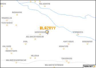 map of Blaznyy