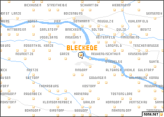 map of Bleckede