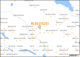 map of Błędziszki