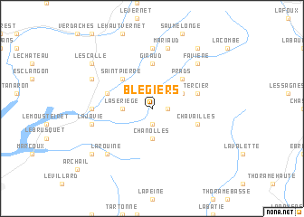 map of Blégiers