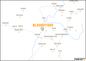 map of Bleohn Town