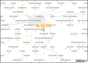 map of Błeszno