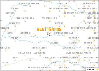 map of Bletterans