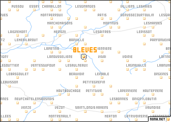 map of Blèves