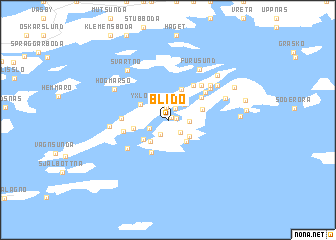 map of Blidö