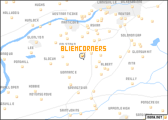 map of Bliem Corners