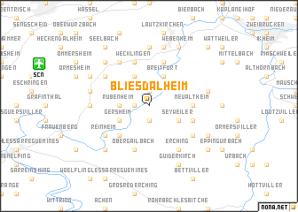 map of Bliesdalheim