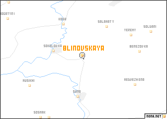 map of Blinovskaya