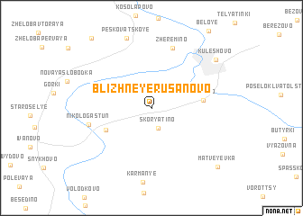 map of Blizhneye Rusanovo