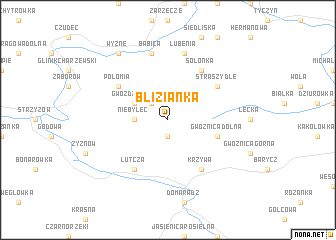 map of Blizianka