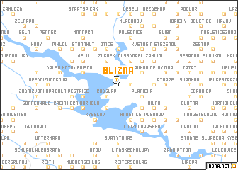 map of Bližná