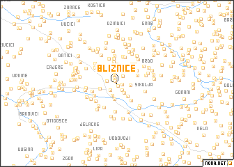 map of Bliznice