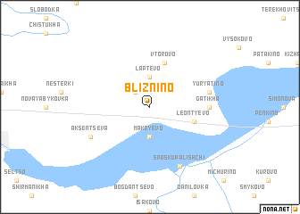 map of Bliznino