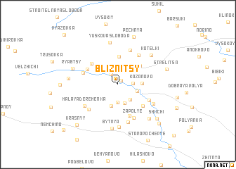 map of Bliznitsy