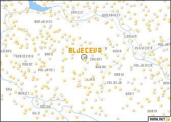 map of Blječeva