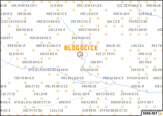 map of Błogocice