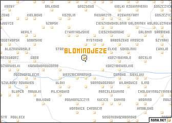 map of Blomino Jeże