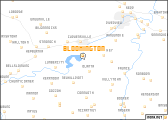 map of Bloomington