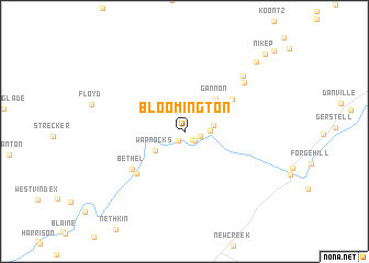 map of Bloomington