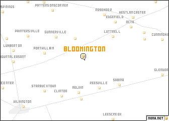 map of Bloomington