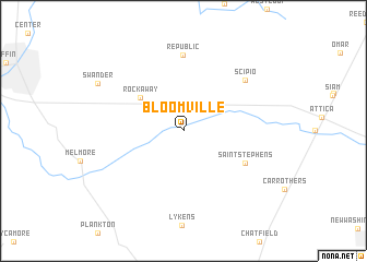 map of Bloomville