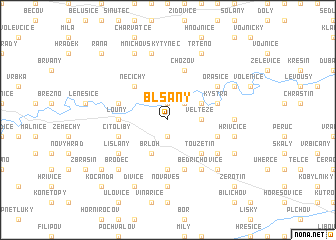 map of Blšany