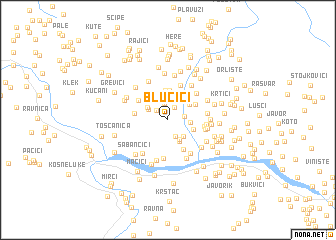 map of Blučići