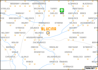 map of Blučina