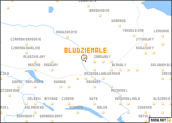 map of Bludzie Małe