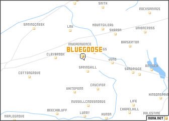 map of Blue Goose