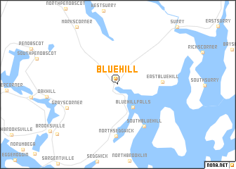map of Blue Hill
