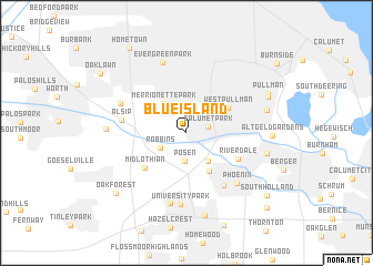 map of Blue Island