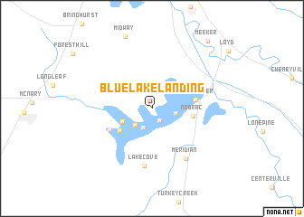 map of Blue Lake Landing