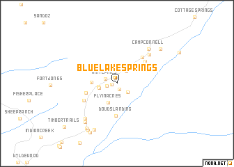 map of Blue Lake Springs