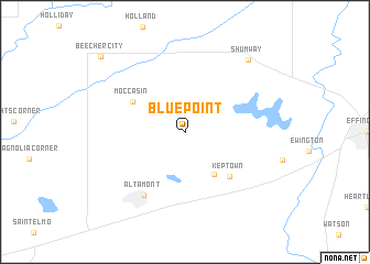 map of Blue Point