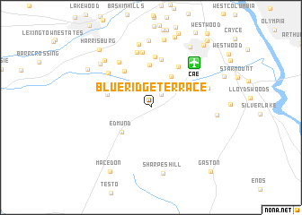 map of Blue Ridge Terrace
