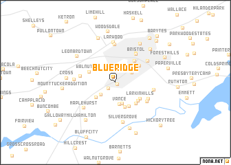 map of Blue Ridge